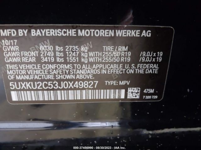 5UXKU2C53J0X49827 BMW X6 Xdrive35i