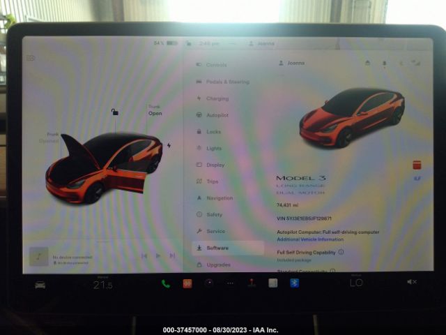 5YJ3E1EB5JF129871 Tesla Model 3 Long Range