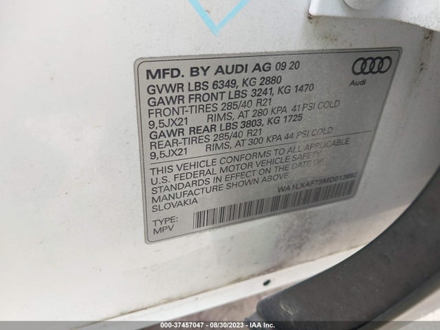 WA1LXAF73MD013692 Audi Q7 Premium Plus