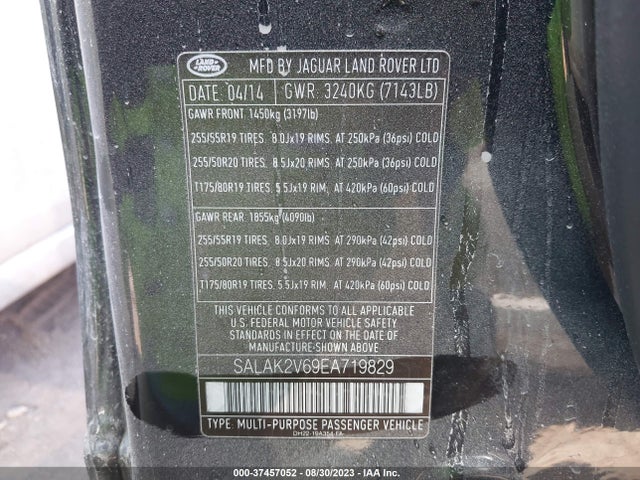 2014 Land Rover LR4, VIN: SALAK2V69EA719829