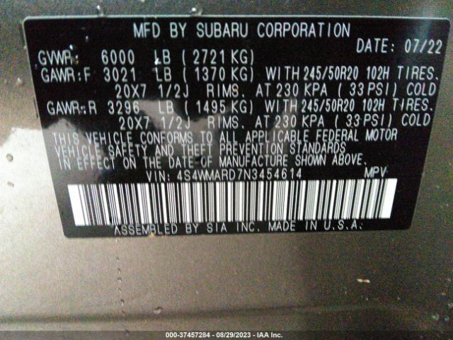 4S4WMARD7N3454614 Subaru Ascent Touring