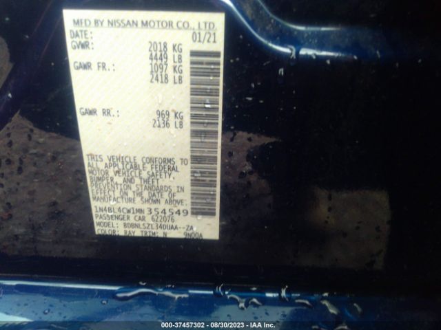 1N4BL4CW1MN354549 Nissan Altima Sr Intelligent Awd