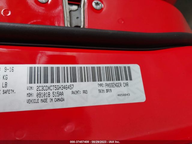 2C3CDXCT5GH346457 Dodge CHARGER R/T