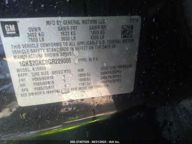 1GKS2GKC8GR229006 GMC Yukon Xl Slt