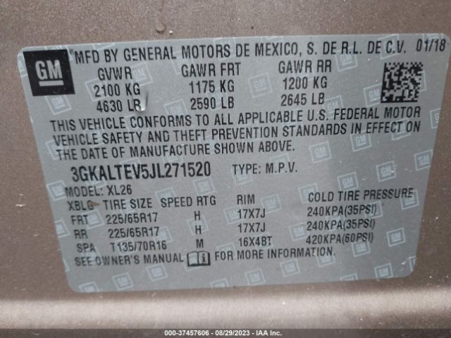 3GKALTEV5JL271520 GMC Terrain Sle
