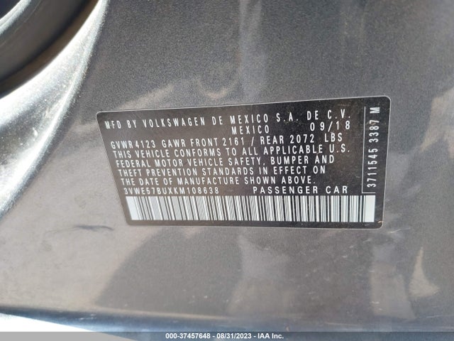 3VWE57BUXKM108638 Volkswagen JETTA SEL
