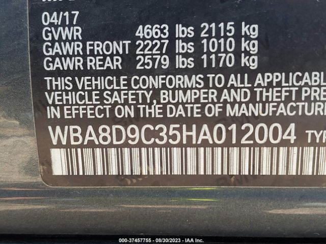 WBA8D9C35HA012004 BMW 3 Series 330i Xdrive