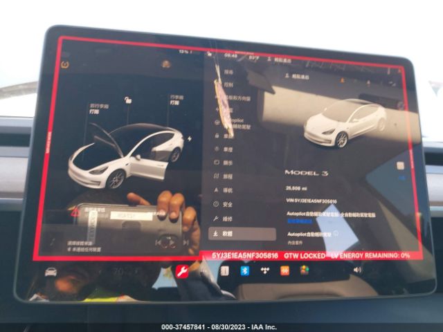 5YJ3E1EA5NF305816 Tesla MODEL 3