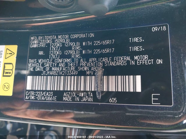 JTJYARBZ1K2133449 Lexus Nx Nx 300