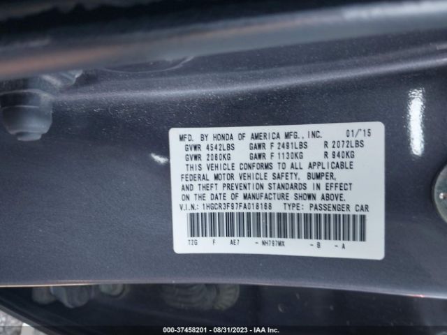 1HGCR3F97FA018168 Honda Accord Sedan Touring