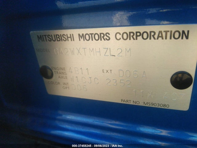 JA4AR3AU8GZ053560 Mitsubishi Outlander Sport 2.0 Es