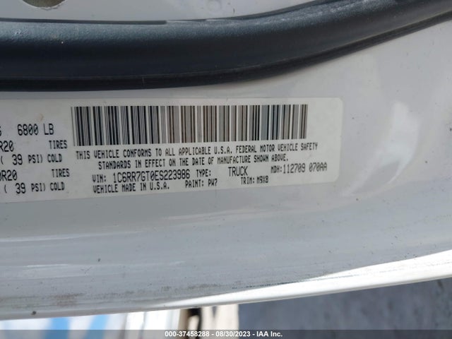 RAM 1500 Big Horn 2014 1C6RR7GT0ES223986 Image 9