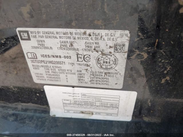 3GTU2PEJ1HG206571 GMC Sierra 1500 Denali