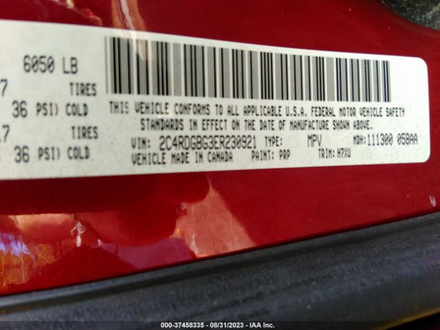 2C4RDGBG3ER230921 Dodge Grand Caravan American Value Pkg