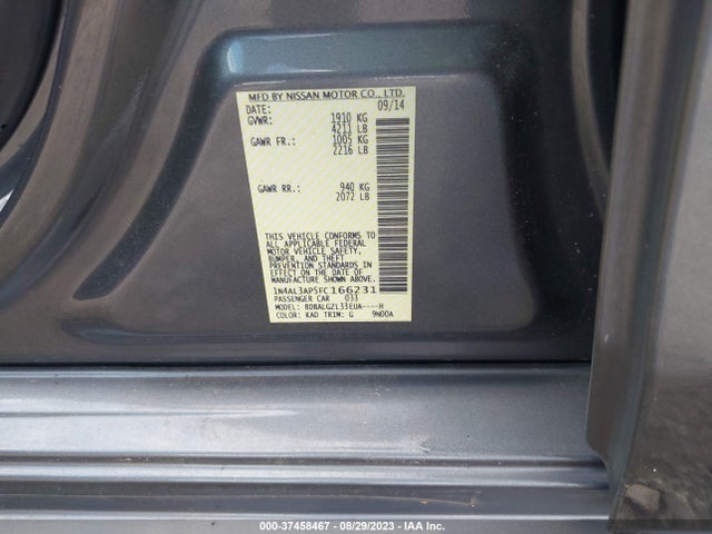 Nissan Altima 2.5 S 2015 1N4AL3AP5FC166231 Image 15