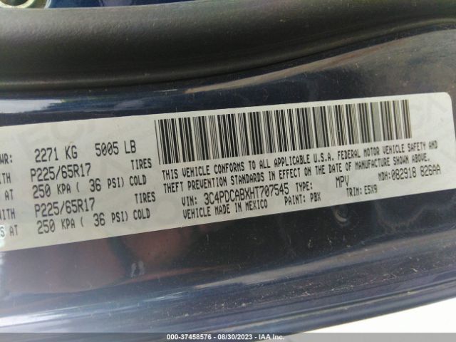 3C4PDCABXHT707545 Dodge JOURNEY SE