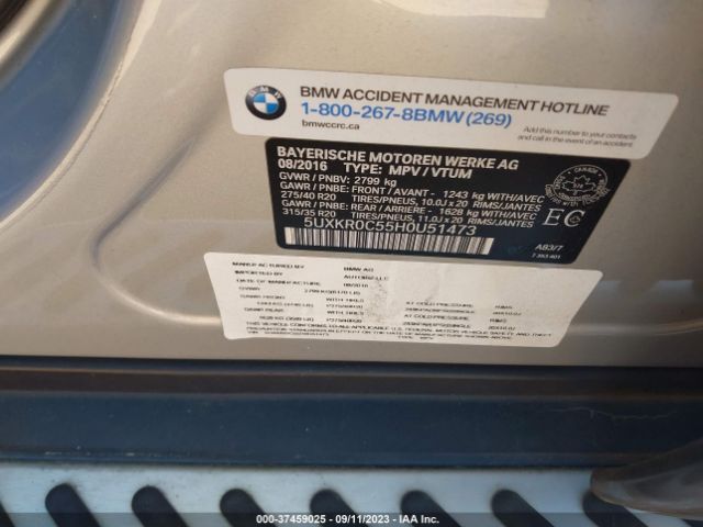 5UXKR0C55H0U51473 BMW X5 Xdrive35i