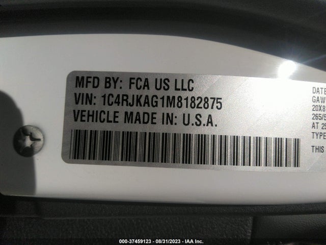 1C4RJKAG1M8182875 Jeep Grand Cherokee L Altitude