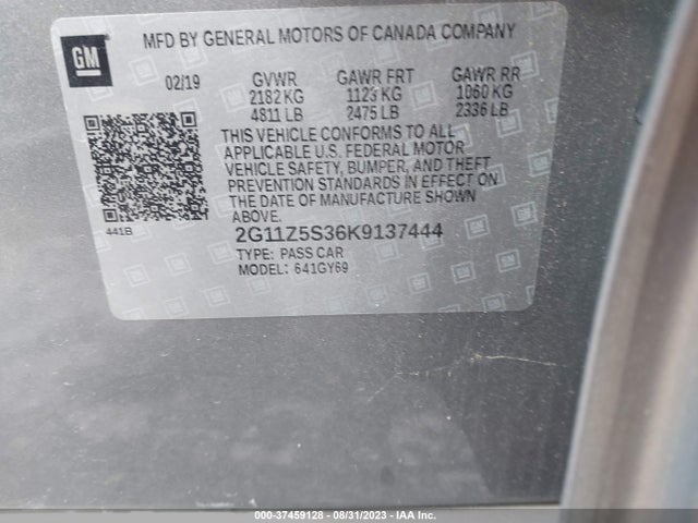 Chevrolet IMPALA LT 2019 2G11Z5S36K9137444 Image 9