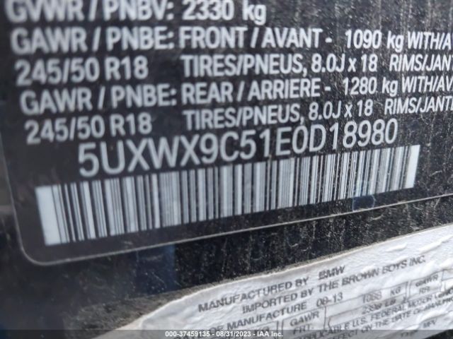 5UXWX9C51E0D18980 BMW X3 Xdrive28i