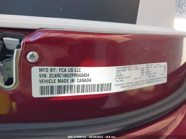 2C4RC1BG2PR560424 Chrysler Pacifica Touring L