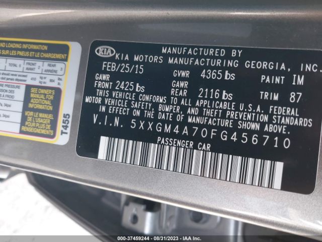 5XXGM4A70FG456710 KIA Optima Lx
