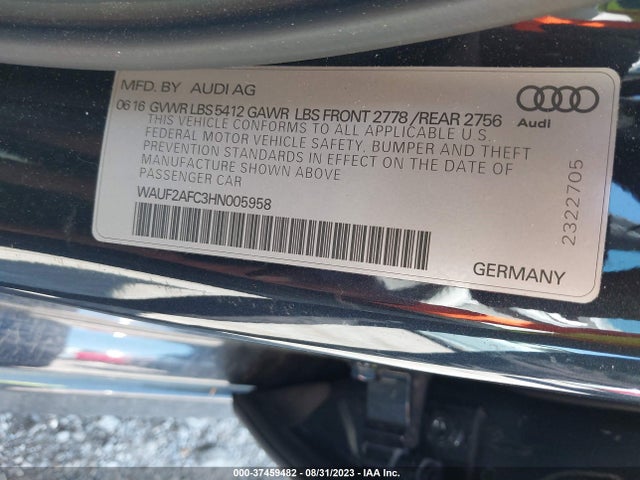 2017 Audi S6, VIN: WAUF2AFC3HN005958