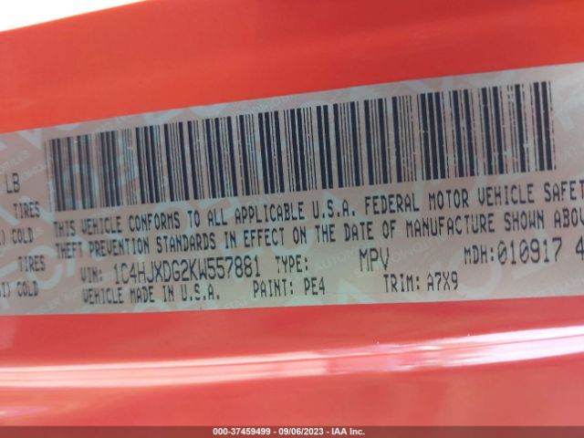 1C4HJXDG2KW557881 Jeep Wrangler Unlimited Sport S
