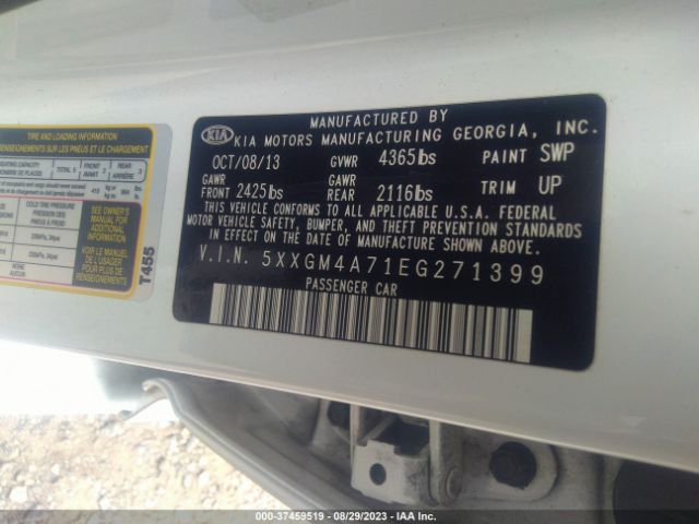 5XXGM4A71EG271399 KIA Optima Lx