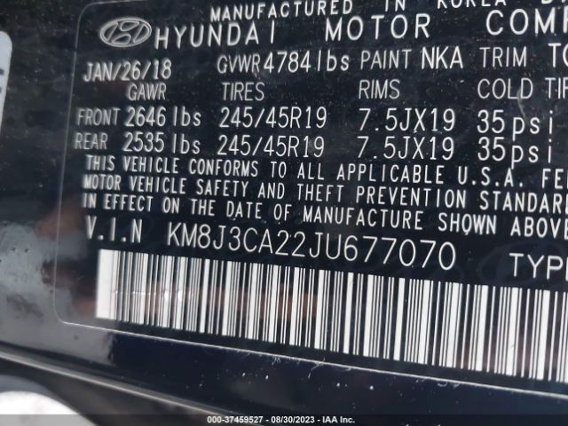 KM8J3CA22JU677070 Hyundai Tucson Value