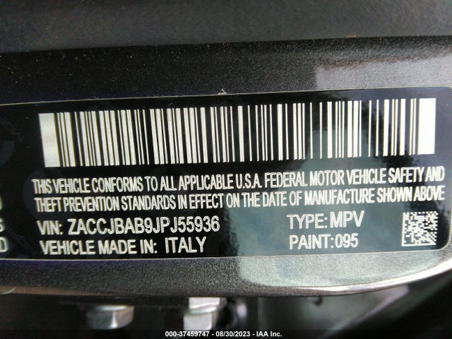 ZACCJBAB9JPJ55936 Jeep Renegade Sport