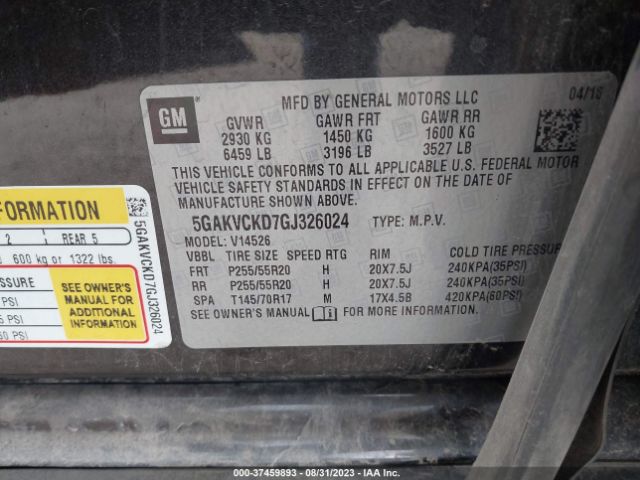 5GAKVCKD7GJ326024 Buick Enclave Premium