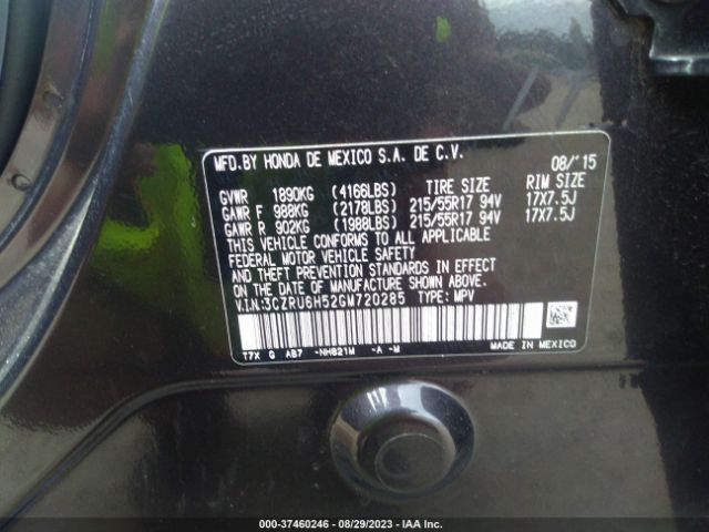 3CZRU6H52GM720285 Honda HR-V EX
