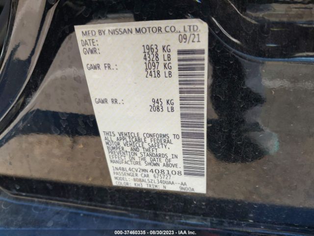 1N4BL4CV2MN408108 Nissan Altima 2.5 Sr
