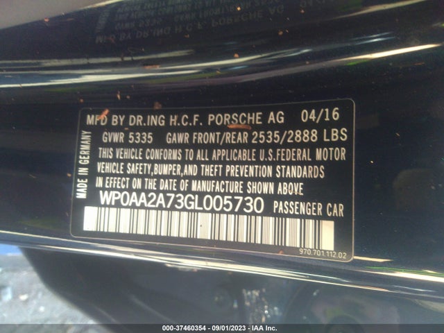 2016 PORSCHE PANAMERA WP0AA2A73GL005730 Photo 8