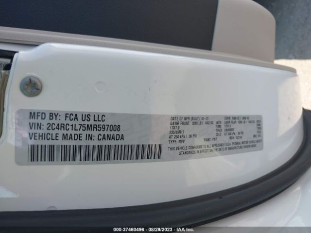 2C4RC1L75MR597008 Chrysler Pacifica Hybrid Touring L
