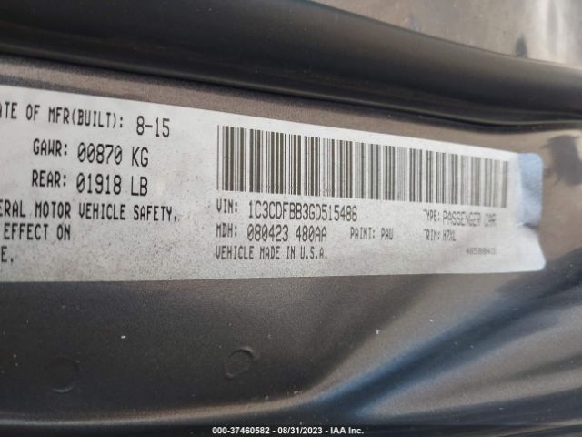 1C3CDFBB3GD515486 Dodge DART SXT