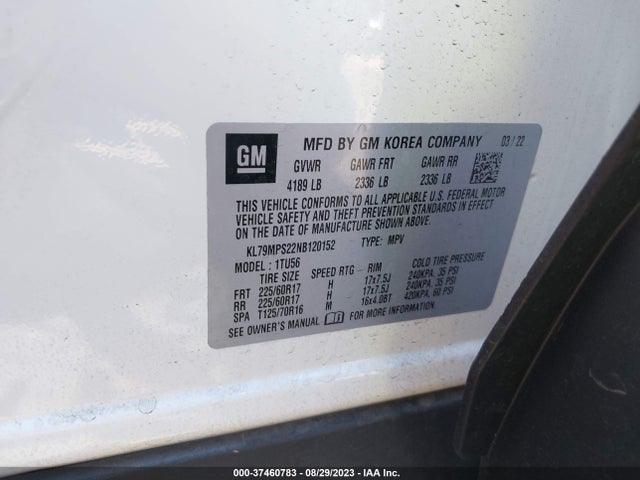Chevrolet Trailblazer Lt 2022 KL79MPS22NB120152 Image 9