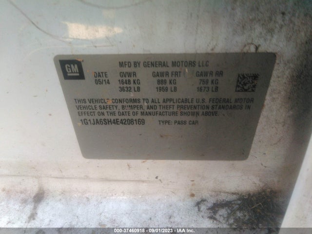 Chevrolet SONIC LS 2014 1G1JA6SH4E4208169 Image 9