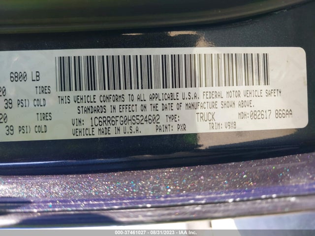 1C6RR6FG0HS524602 RAM 1500 Express