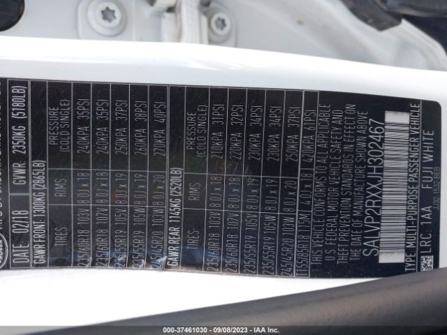 SALVP2RXXJH302467 Land Rover Range Rover Evoque Se/se Premium