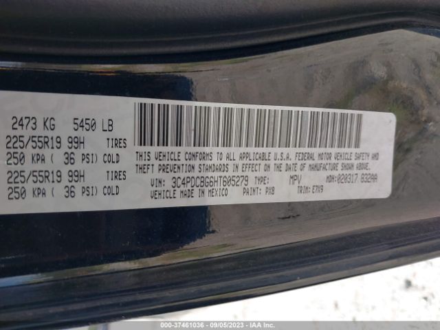 3C4PDCBG6HT605279 Dodge Journey Sxt
