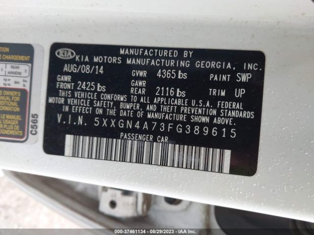 5XXGN4A73FG389615 KIA OPTIMA EX