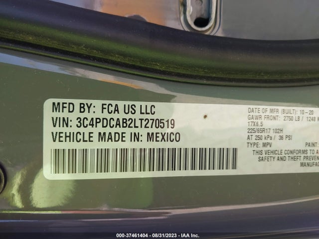 Dodge Journey Se Value 2020 3C4PDCAB2LT270519 Image 9