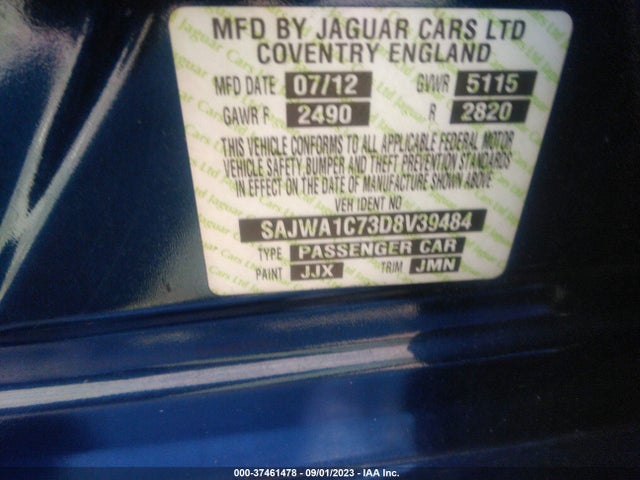 2013 JAGUAR XJ SAJWA1C73D8V39484 Photo 8