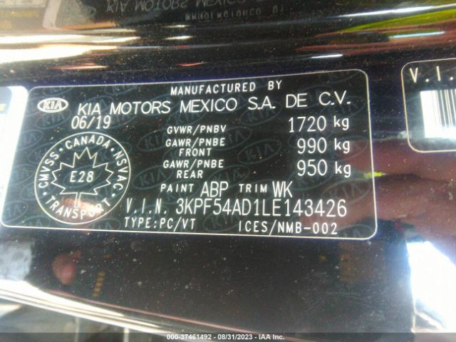 3KPF54AD1LE143426 KIA FORTE EX