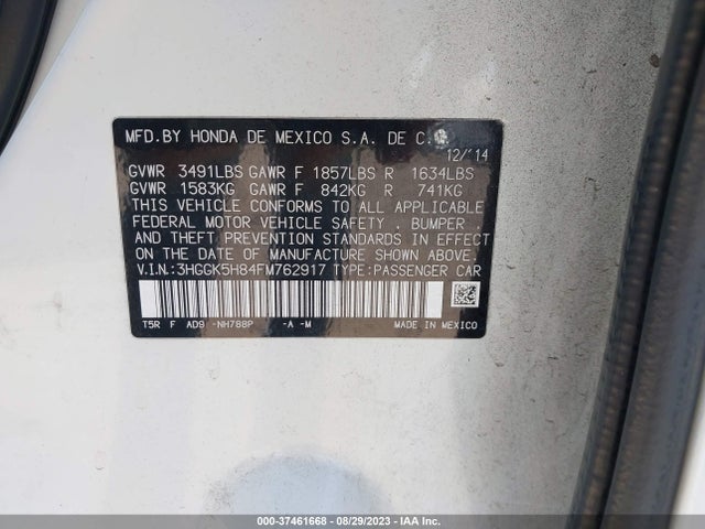 Honda Fit Ex-l/ex 2015 3HGGK5H84FM762917 Image 15
