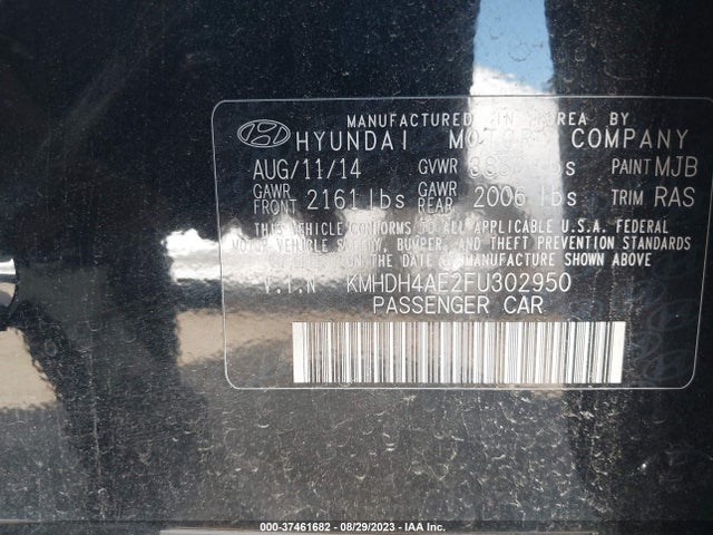 Hyundai Elantra Limited/se 2015 KMHDH4AE2FU302950 Image 9