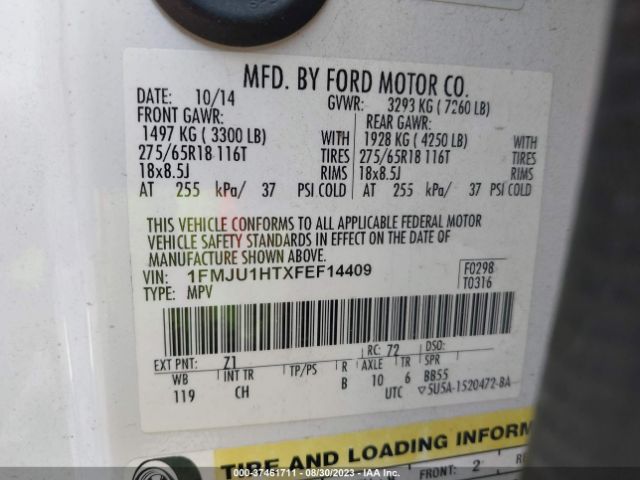 1FMJU1HTXFEF14409 Ford Expedition Xlt/king Ranch