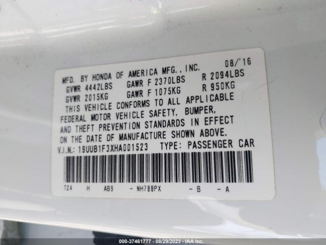 19UUB1F3XHA001523 Acura TLX
